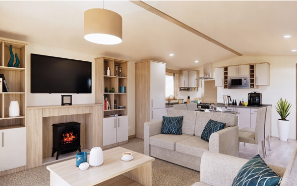 Holiday Lodge for Sale – Regal Charmouth - Living Area